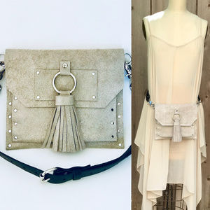 Handmade Lamba Leather Fanny Pack Crossbody